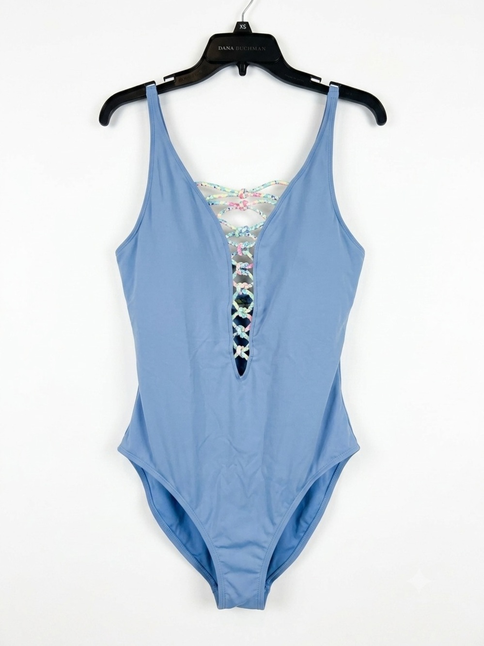 Lilly Pulitzer Blue Isle Lattice Plunging V-Neck One-Piece Swimsuit 12